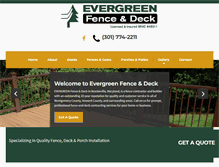 Tablet Screenshot of evergreenfence-deck.com